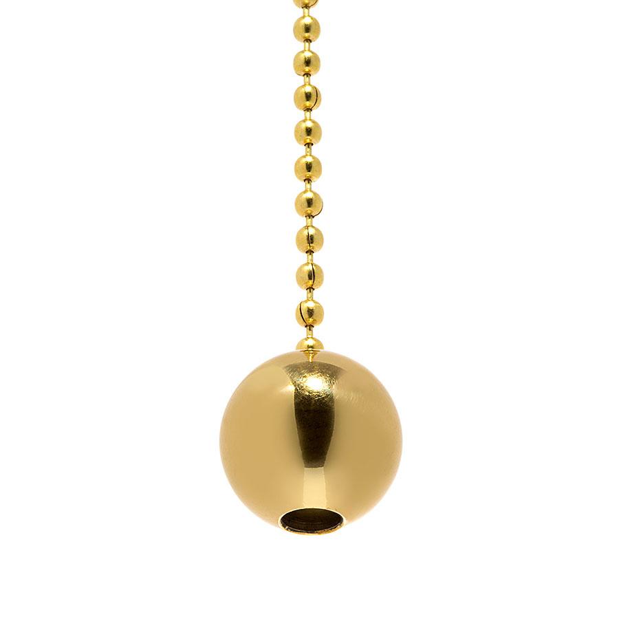 Pull Chain Ball With Thru Hole To Slip Beaded Chain - Liberty Brass