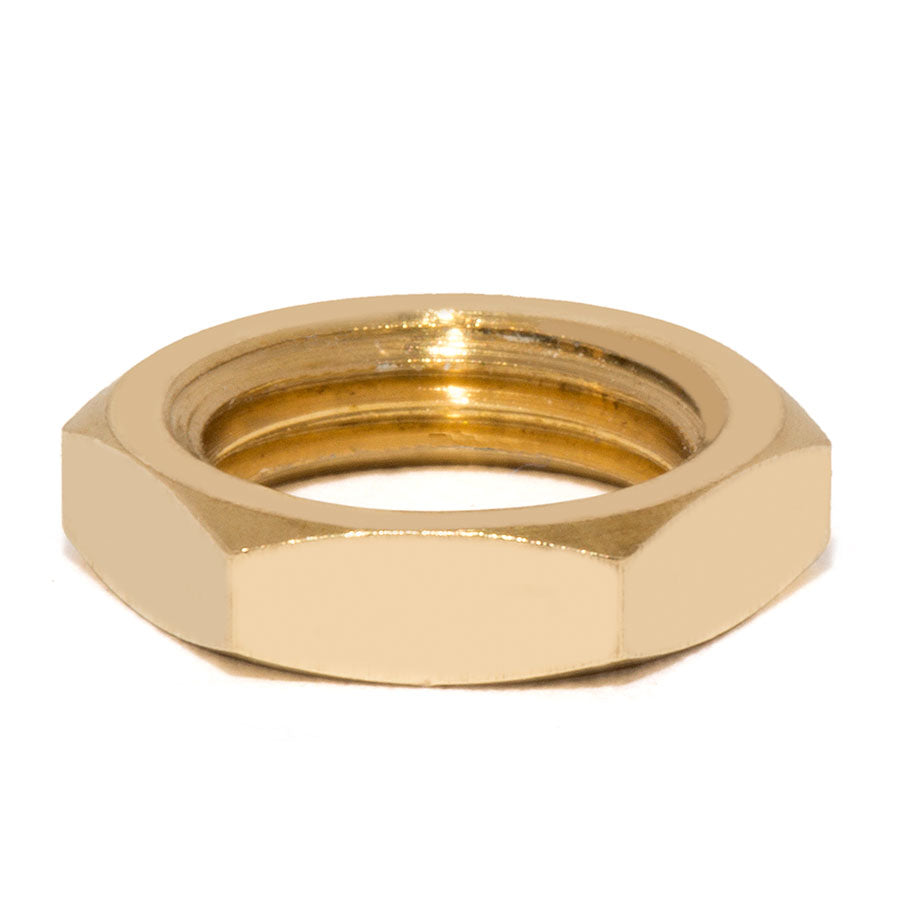 Double Chamfered Lighting Pipe Tapped Locknut - Liberty Brass