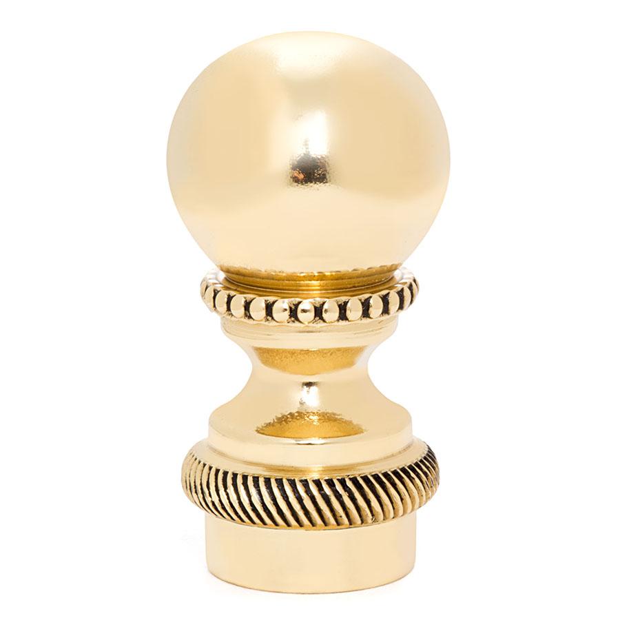 3/4 Double Knurled Ball Finial - Liberty Brass